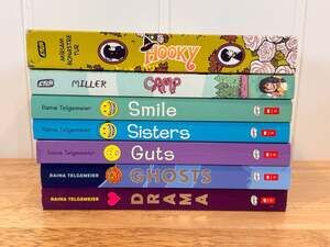 Raina Telgemeier Graphic Novels 7 Books with Camp and Hooky